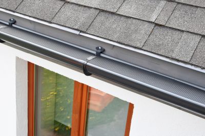Gutter Covers on a Modern Home